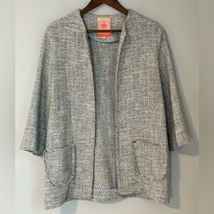 NWOT Vilagallo Open Front Tweed Jacket - Size 38